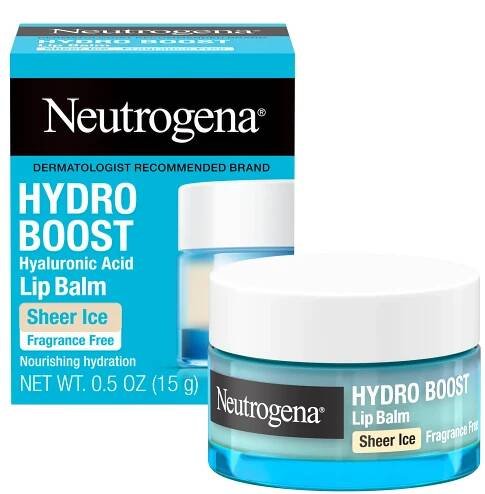Neutrogena Hydro Boost Hyaluronic Acid Lip Balm, Sheer Ice, 0.5 oz