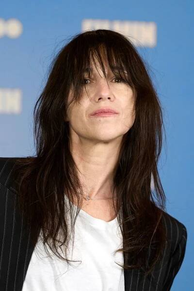 Charlotte Gainsbourg with overgrown shag haircut