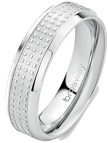 Brosway Moderní pánský prsten z oceli Bullet BUL66 59 mm