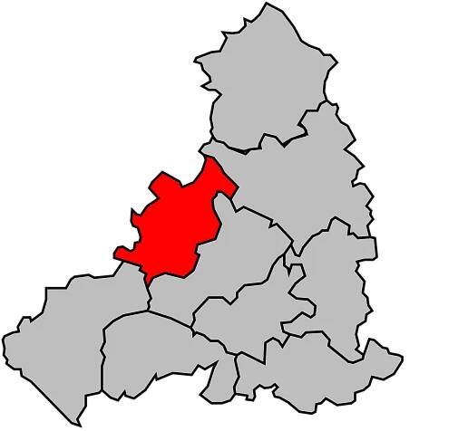 Kanton na mapě arrondissementu Fontenay-le-Comte