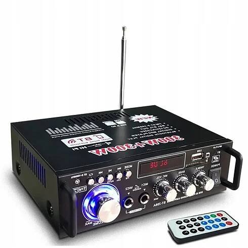 AMPLITUNER STEREO ZESILOVAČ BLUETOOTH USB SD FM rádio MP3 220V/12V 600W