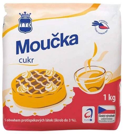 Cukr moučka 1kg TTD Papírový sáček 1kg. Tereos TTD, a.s. Cukr,sůl,sladidla 