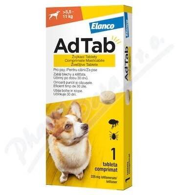 AdTab 225mg žvýkací tablety pro psy >5.5-11kg 1ks