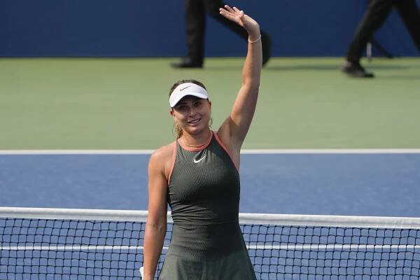 Paula Badosa, tras su victoria en primera ronda en Nueva York.