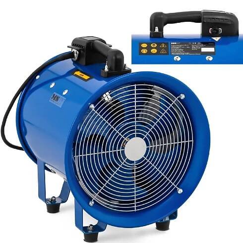 Axiálny priemyselný ventilátor dúchadla 500 W, priemer 300 mm