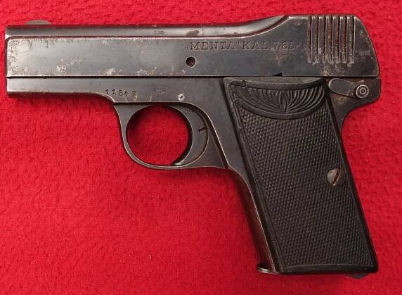 pistole Menta 7,65 Br. - Sběratelské zbraně