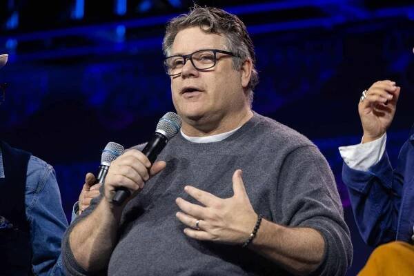 Sean Astin participates in a Goonies reunion panel at Awesomecon in Washington, DC on April 5, 2025.