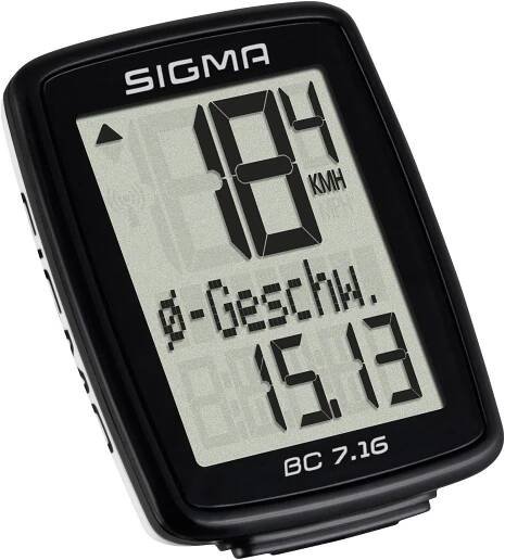 Sigma BC 7.16 cyklopočítač káblový přenos se senzorem kola