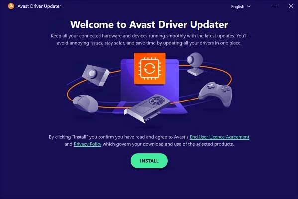 Instalace aplikace Avast Driver Updater ve Windows