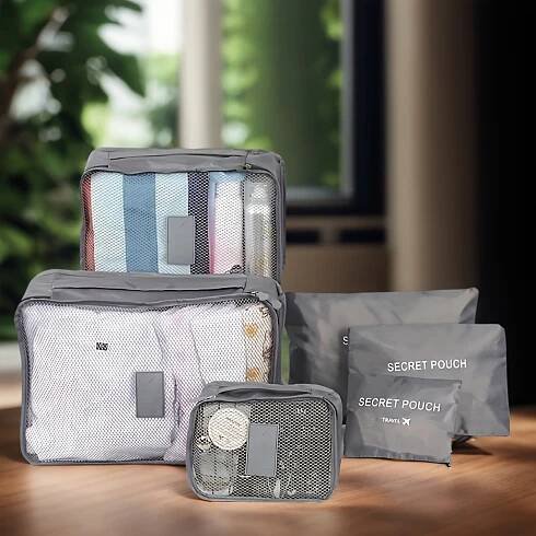 6pcs Travel Organizer, Multi-Piece * Bag, Multifunctional Lightweight Storage Bag, Dustproof Luggage Bag for Hotel