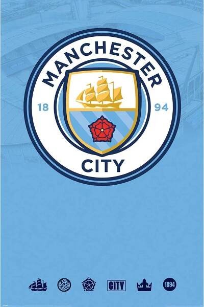 Manchester City Znak klubu – plakát 61 x 91,5 cm