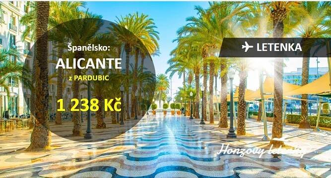 Do ALICANTE z Pardubic - Honzovy letenky