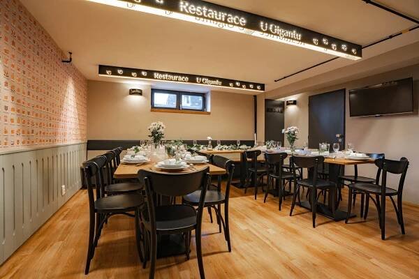 Místo pro svatby a oslovy v Restauraci U Gigantu Plzeň