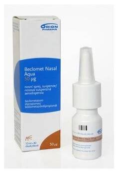BECLOMET NASAL AQUA 50 MCG, NOSNÍ SPREJ  1X23ML (200DÁV) Suspenze ve spreji (Léky na rýmu) - Jednosložkové