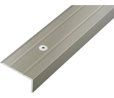 Acara schodová lišta vrtaná AP8 hliník elox titan 10 mm 25 mm 0,9 m