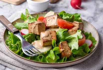 Fried Tofu Salad Recipe