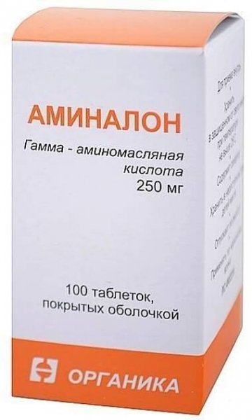 Aminalon nootropic tabs 250mg #100
