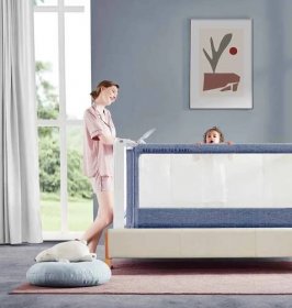 Zábrana na postel Monkey Mum® Popular - 150 cm - tmavě modrá - design - DOPRODEJ - ROZBALENÉ, NEPOŠKOZENÉ