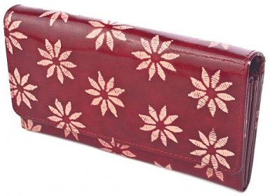 Dámská kožená peněženka Nivasaža N21-SNT-RFR červená
