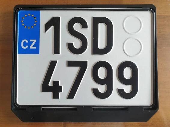 Moto SPZ nová nepouzita + podtabulka