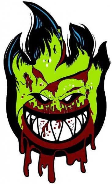 Spitfire Logo Green Monster With Blood Wallpaper