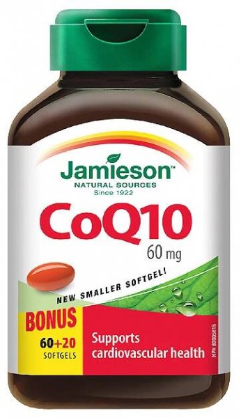 JAMIESON Koenzym Q10 60mg 60+20 kapslí | Nejlevnejsi On-Line lekarna na internetu-Lekarna Pohoda.cz