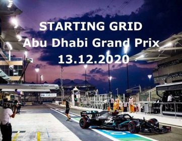 STARTING GRID Abu Dhabi Grand Prix – 13.12.2020 – Cysnews