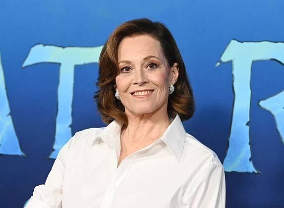 Sigourney Weaver at the premiere of "Avatar: The Way of Water" held at the Dolby Theatre on December 12, 2022 in Los Angeles, California. (Photo by Gilbert Flores/Variety via Getty Images)