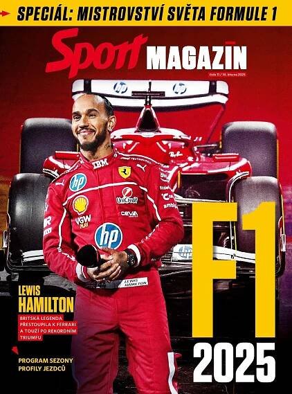 Titulní strana nového vydání Sport Magazínu k začátku nové sezony formule 1