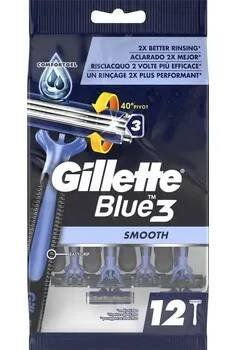 Jednorázový holicí strojek Gillette Blue 3 Smooth 12 ks