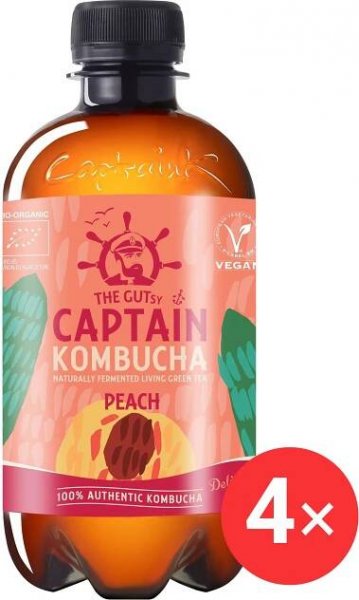 Captain Kombucha Broskev 4 x 400 ml