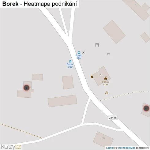Mapa Borek - Firmy v obci.