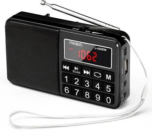 Malé nabíjecí rádio PRUNUS 429 AM/FM USB, AUX,SD karta záruka!