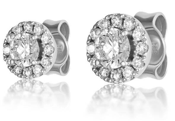 Náušnice LOEE Palette Diamonds z bílého zlata s diamanty