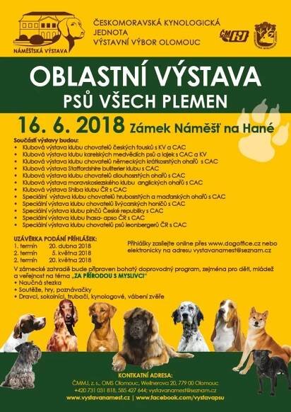 Klubová výstava Náměšť na Hané, 16.6.2018 - Klub chovatelů NKO - Výstavy 