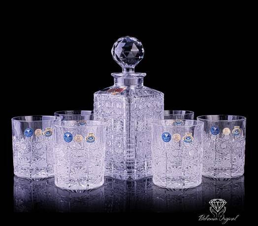Bohemian Traditional Crystal Whiskey Glasses 320ml - Image 6