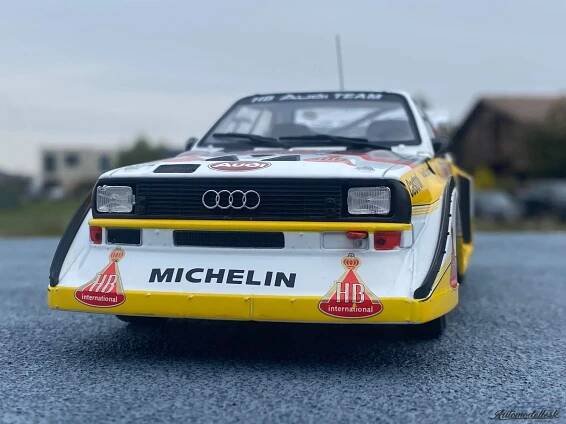 Model auta rally Audi Sport quattro S1, No.6. Mierka 1:24. - Automodelle - váš zberateľský obchod
