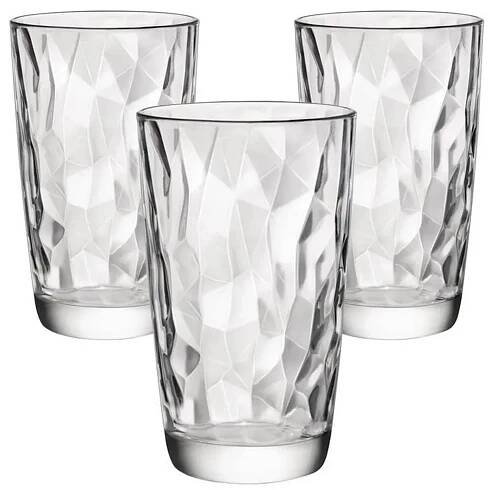 Fotografie Bormioli Rocco 3dílná sada sklenic na long drink Diamond 470 ml