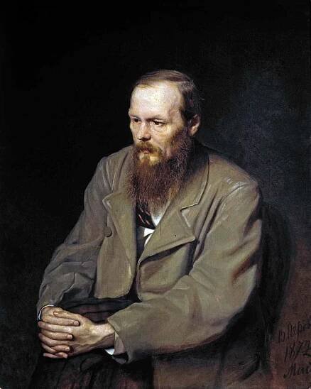 Oil color painting of Dostoevsky