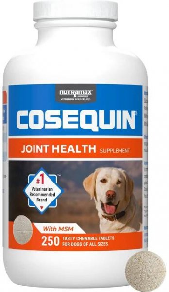 Nutramax Cosequin Joint Health Supplement with Glucosamine, Chondroitin & MSM Chewable Tablets for Dogs
