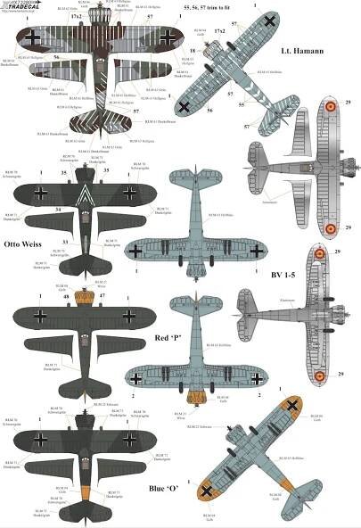 Henschel Hs-123 A-1/B-1 (6 schemes)