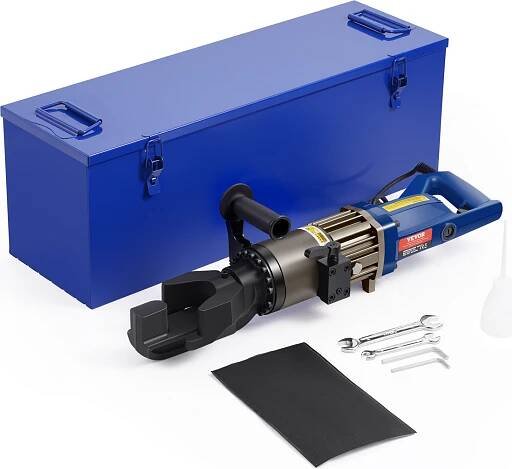 VEVOR Elektrická hydraulická ohýbačka výztuže, 1500 W, ohýbání do 6-20 mm během 4
