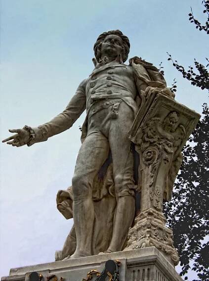 Wolfgang Amadeus Mozart socha ve Vídni, Rakousko — Stock obrázek
