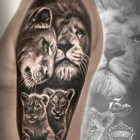 Lion Family Tattoo