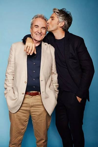 Larry Lamb with his TV presenter son George Lamb
