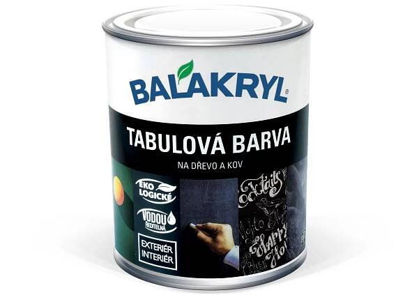 Balakryl tabulková barva na dřevo a kov 0.7 l Černá