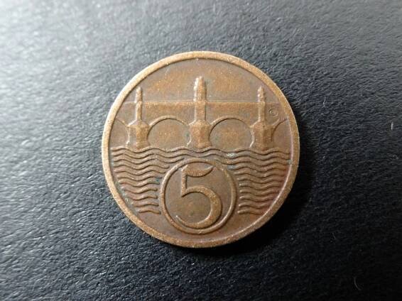 5 haléř 1931, nádherný stav.