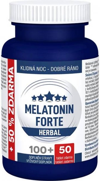 Clinical Melatonin Forte Herbal 100+50 tablet zdarma