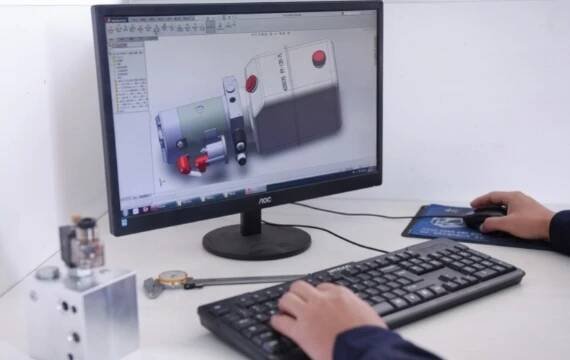 design mini hydraulic power pack with 3D software