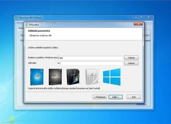 Tvorba instalačního USB flash disku